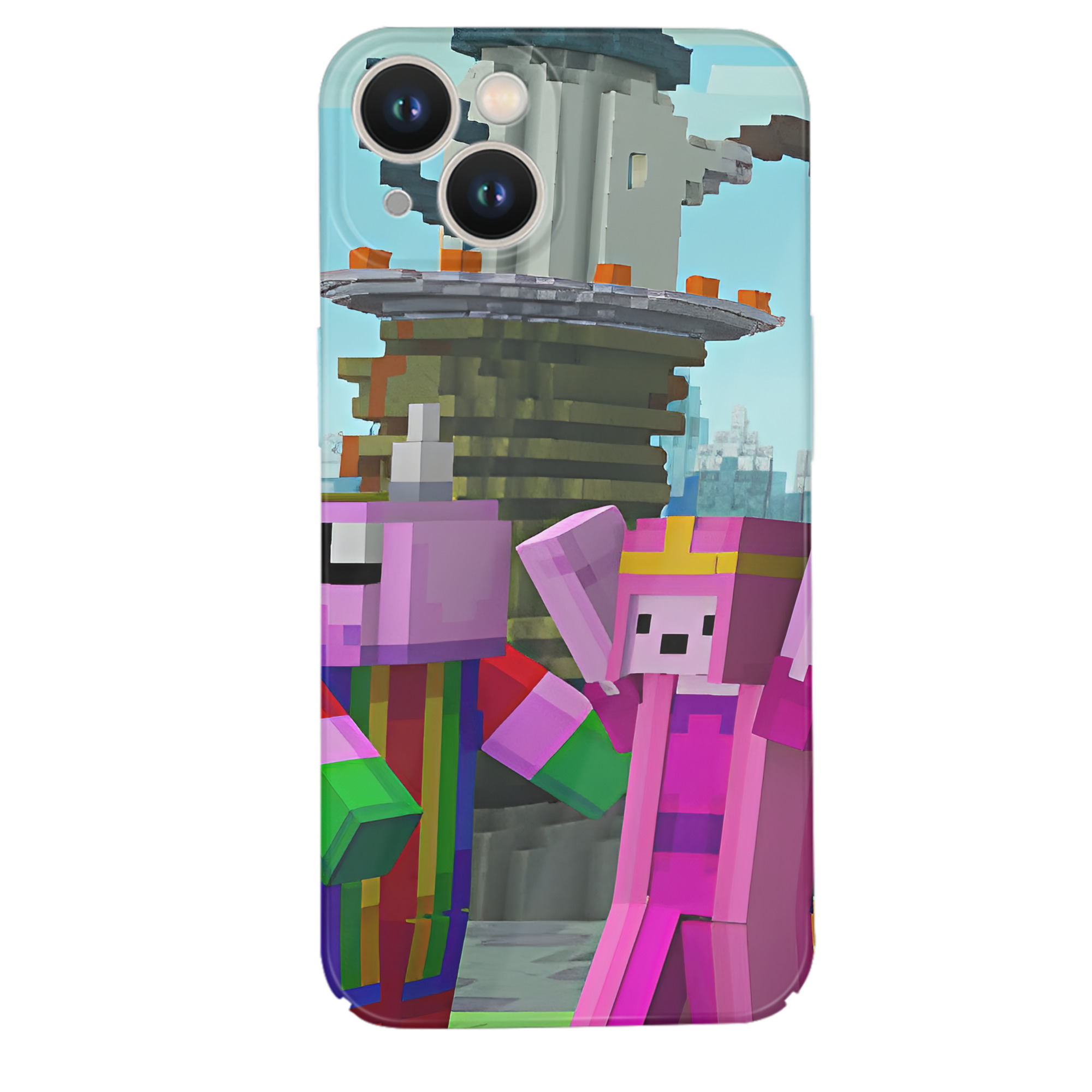 （画像用） マインクラフト ブロックの世界 Minecraft MC Block world 【iPhone 14シリーズ対応】ハードケース